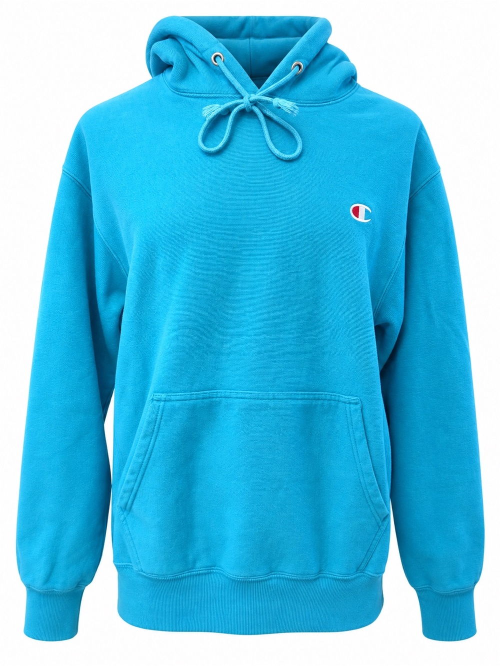 Champion Men's Bright Turquoise Crewneck Hoodie